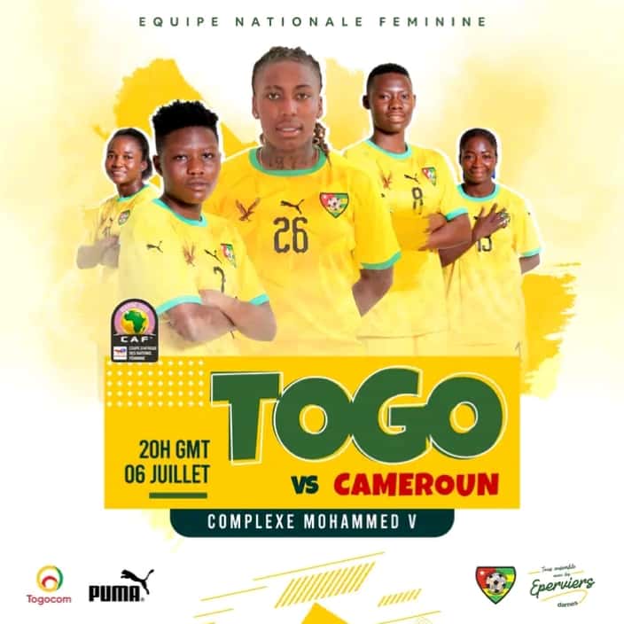 CAN Féminine Maroc 2022/Cameroun vs Togo: Voici la composition du Togo 